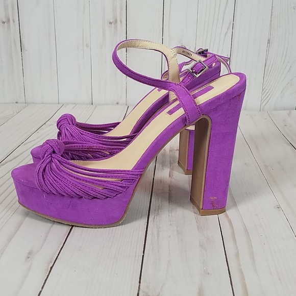 Forever 21 Purple Platform Heel Sandals - Picture 3 of 8